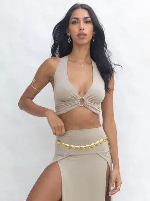 4-Way Serpent Tie Top - Egyptian Sand