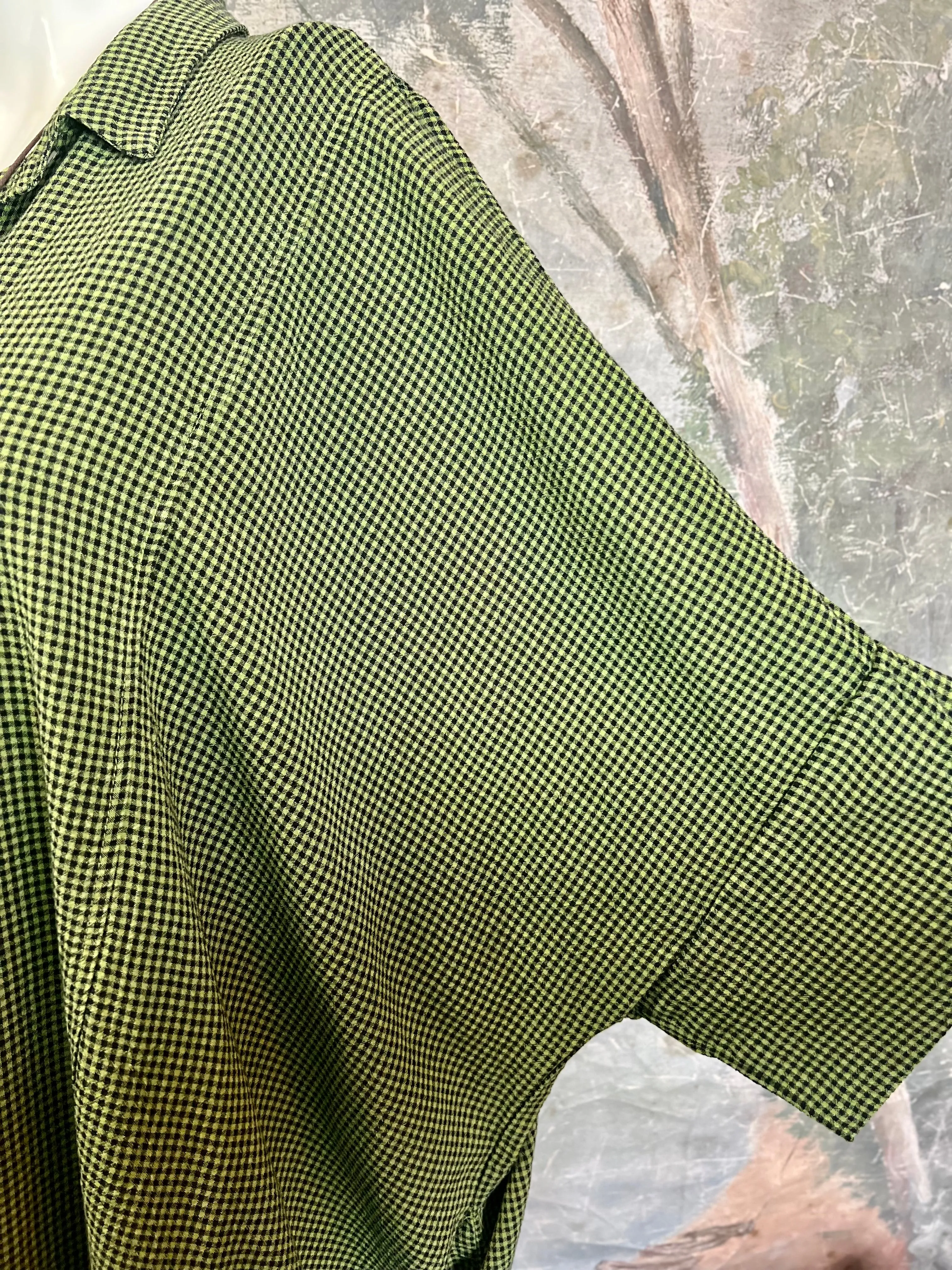 66513 Kimono Shirt- Mini Check-Frog