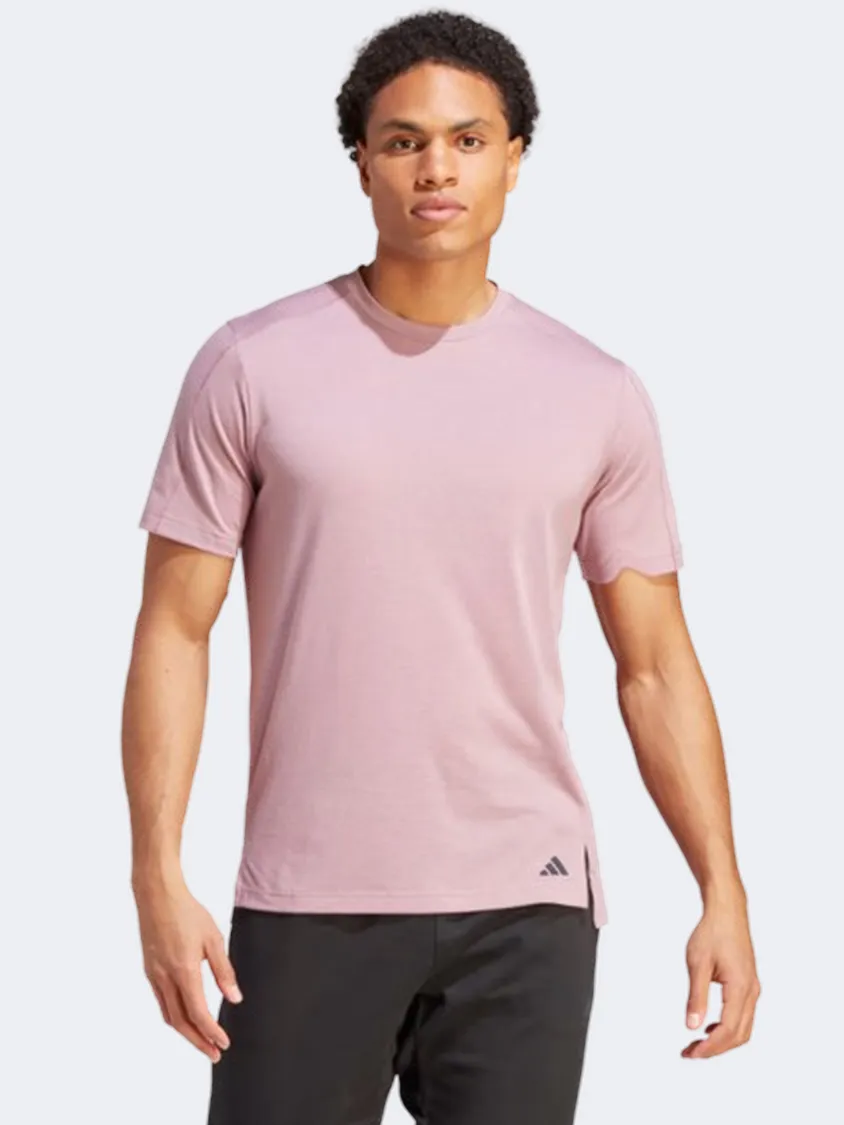 Adidas Yoga Men Training T-Shirt Wonder Orchid