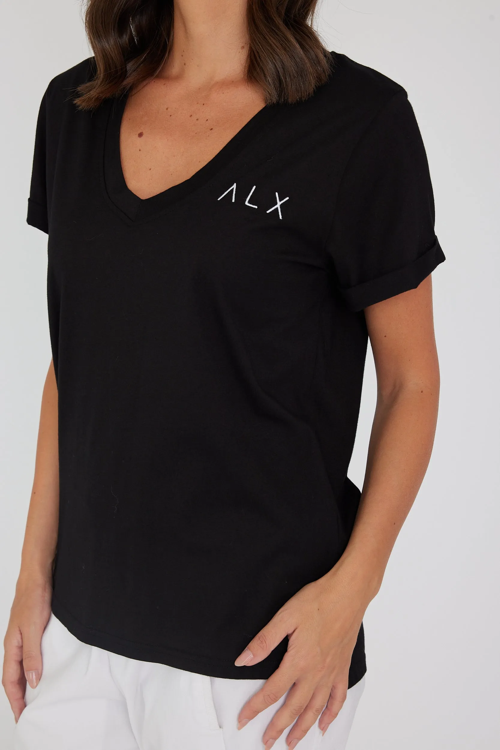 ALX V-Neck T-Shirt Black