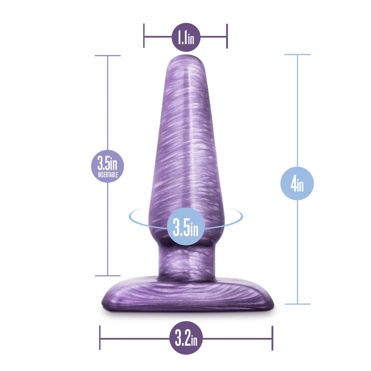 B Yours By Blush® | Cosmic Purple Swirl 4.25-Inch Anal Plug