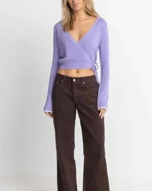 Ballet Wrap Top in Lavender