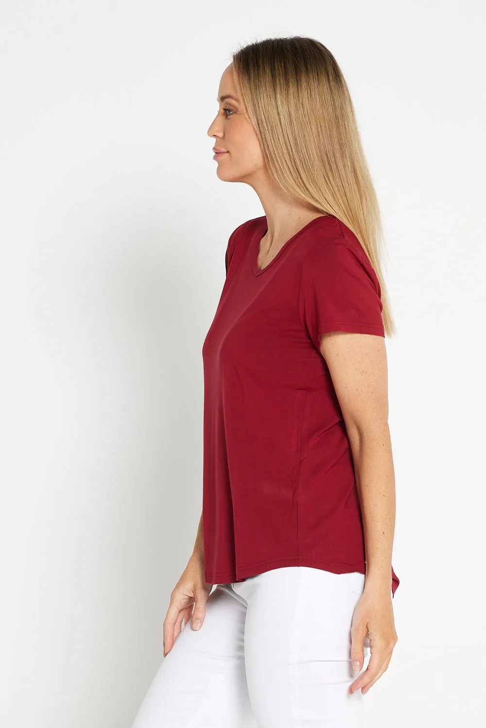 Bamboo Tee - Maroon