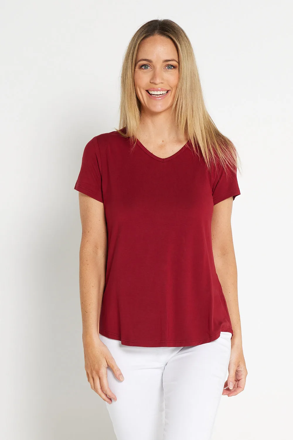 Bamboo Tee - Maroon