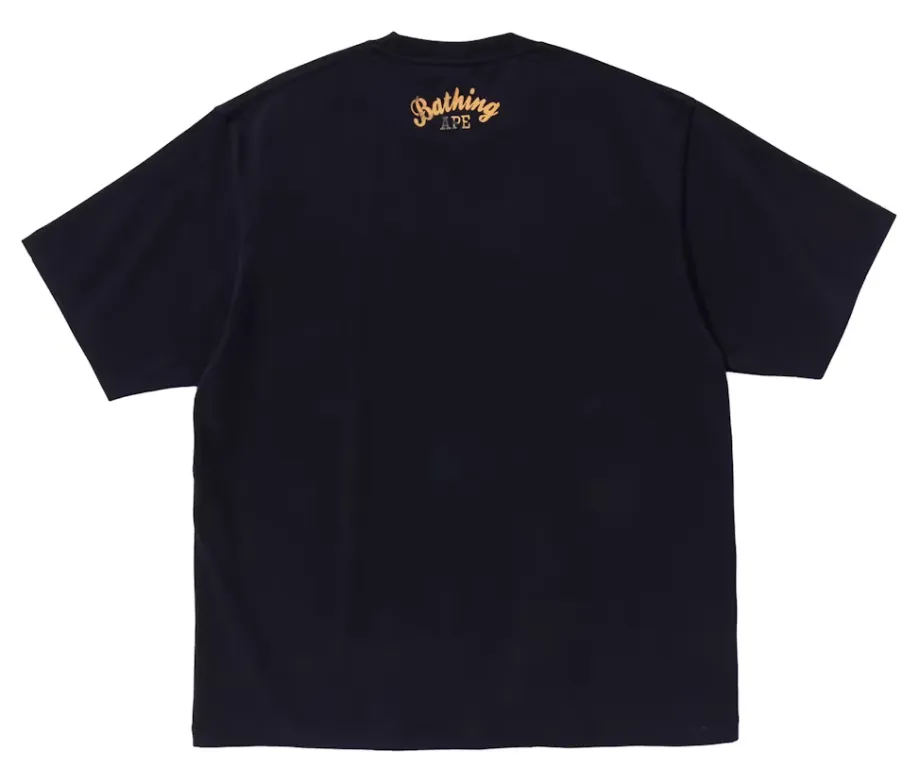 BAPE Art Print Relaxed Fit Tee Navy Blue