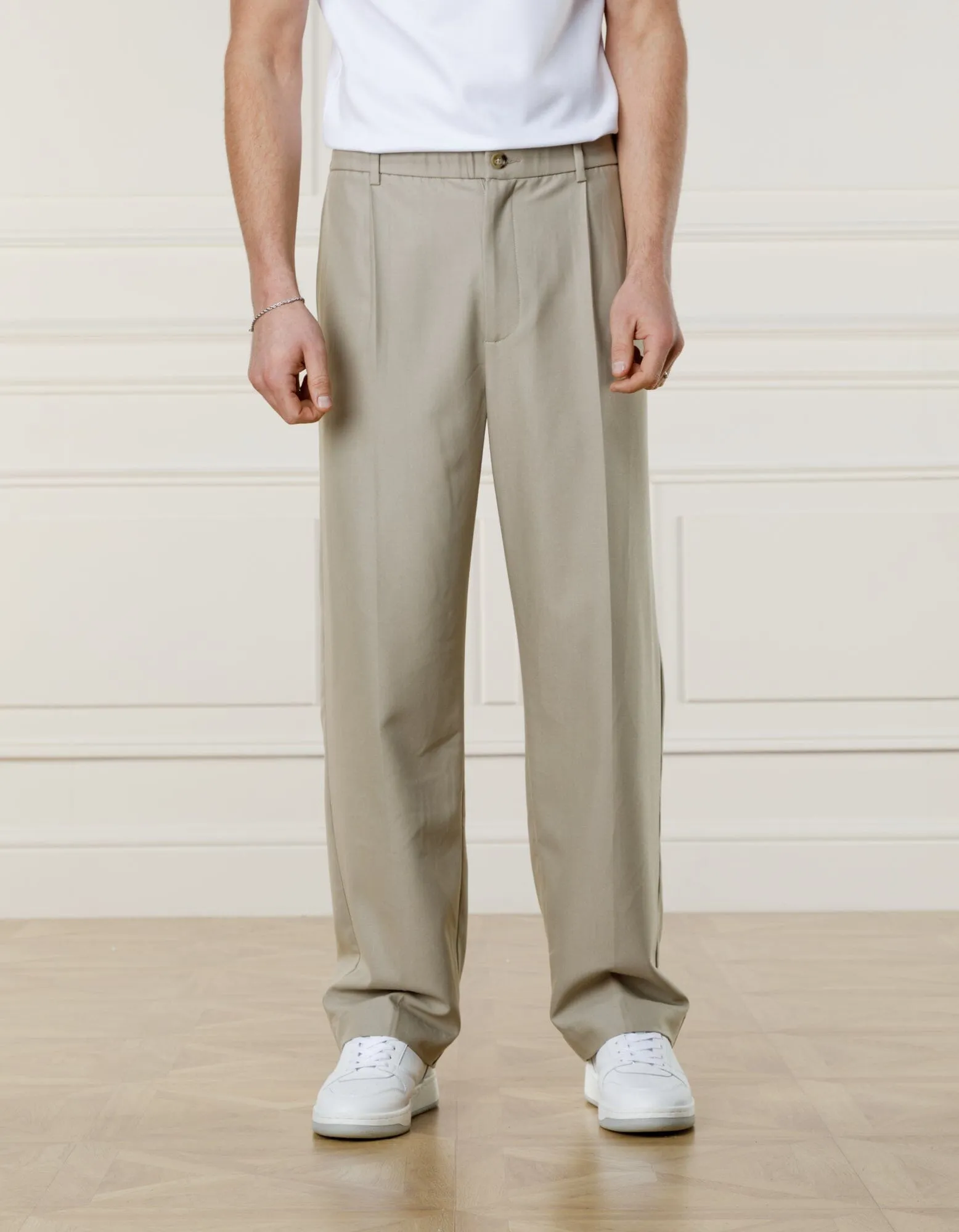 Beige Relaxed Fit Trouser