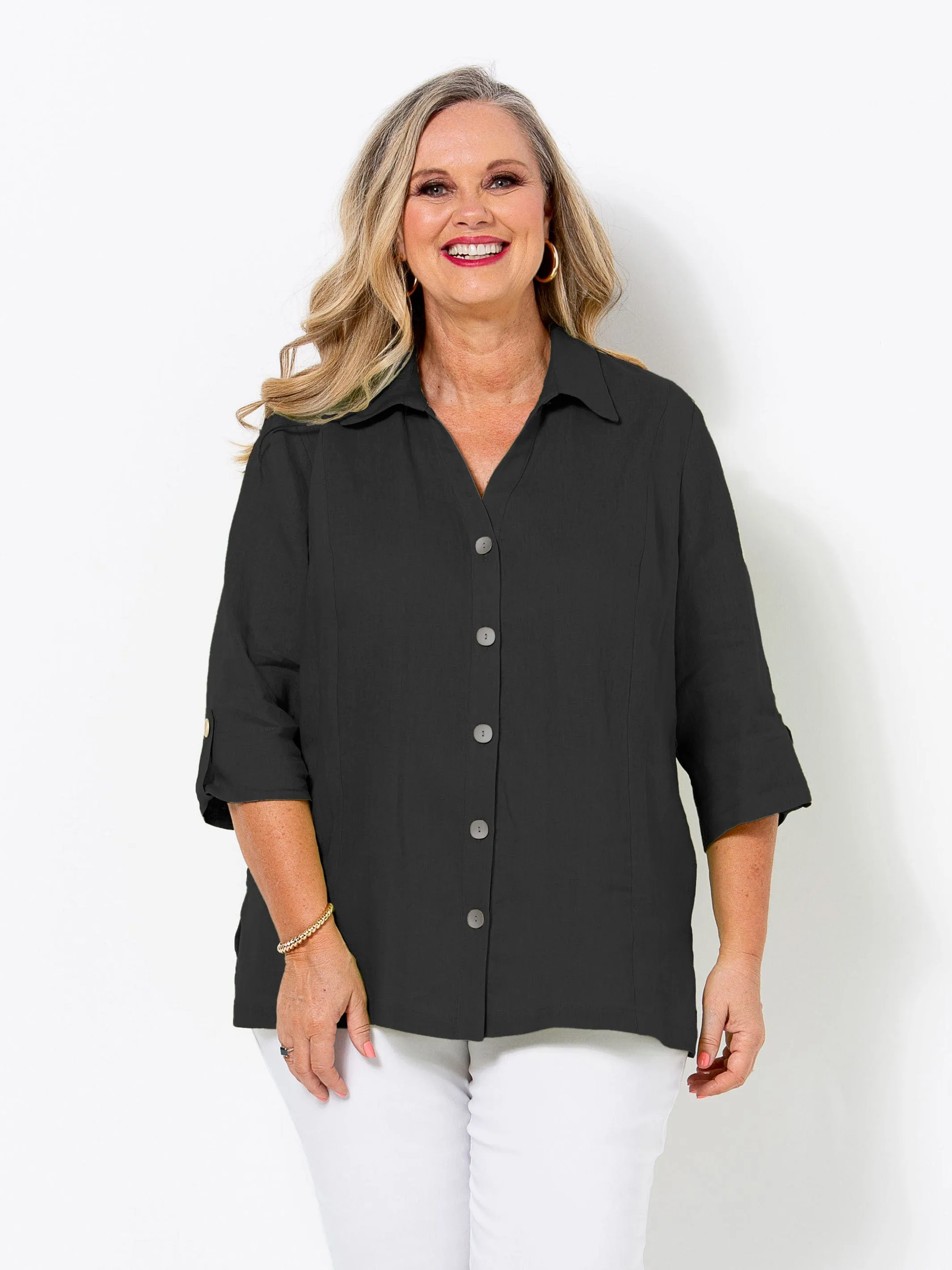 Black Havana Button Shirt