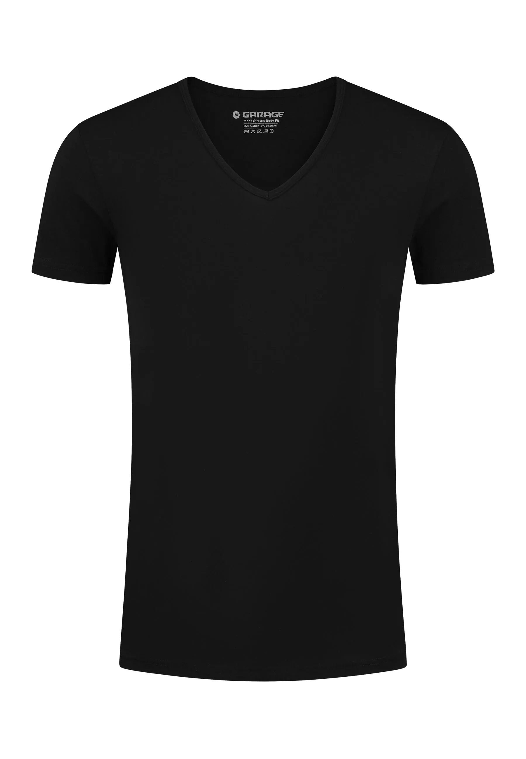 BODYFIT T-shirt deep V-neck - Black