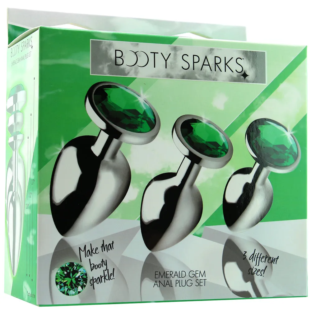 Booty Sparks Emerald Gem Anal Plug Set