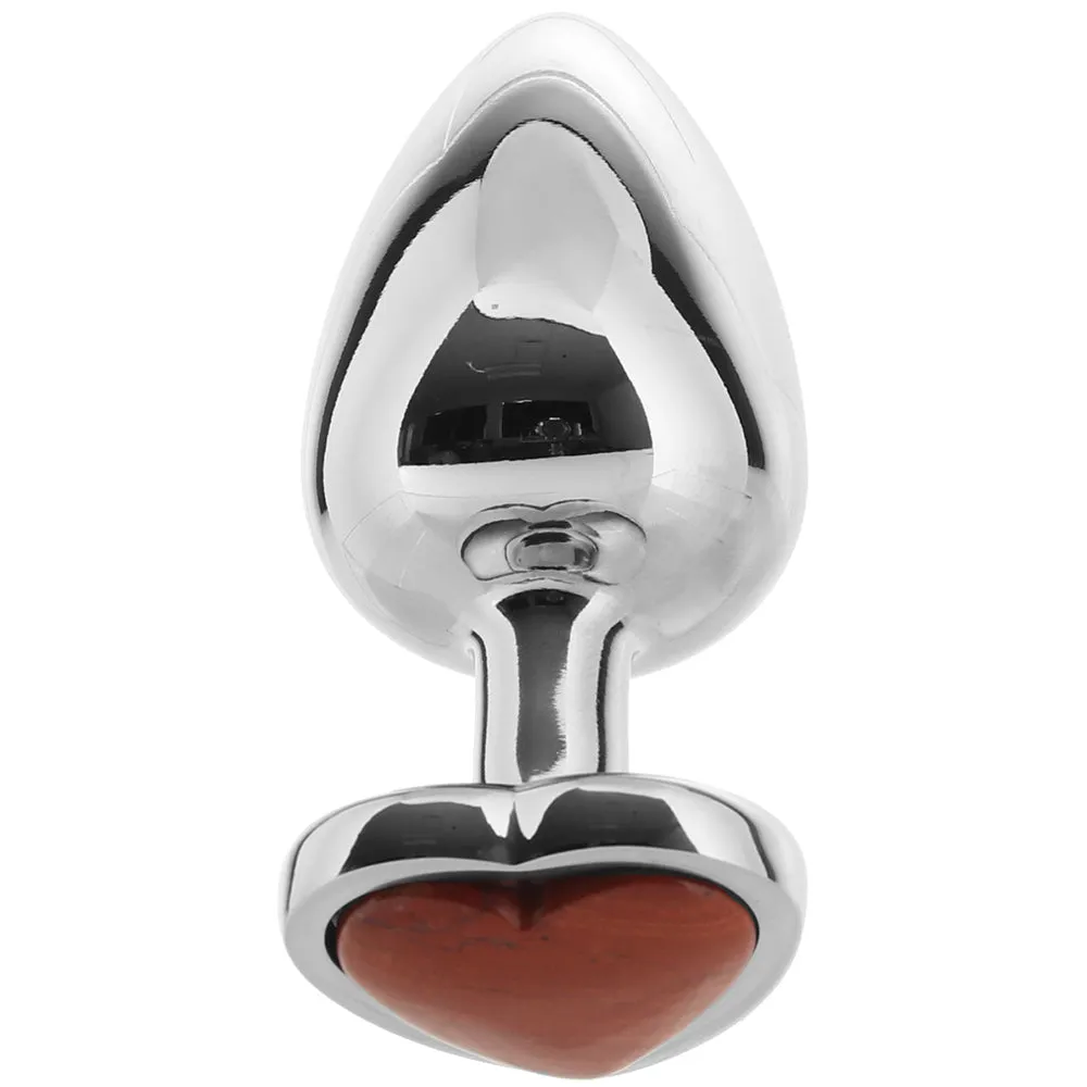 Booty Sparks Gemstones Red Jasper Anal Plug in Large