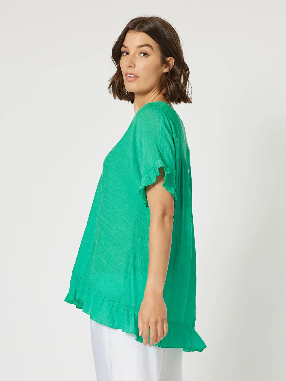 Button Back Top - Spearmint