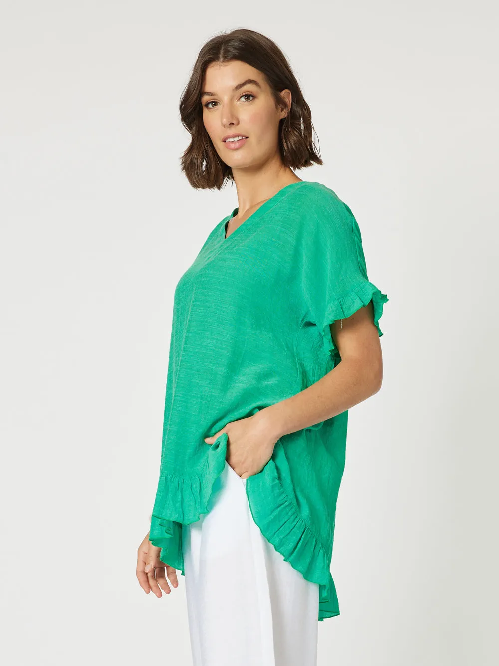 Button Back Top - Spearmint