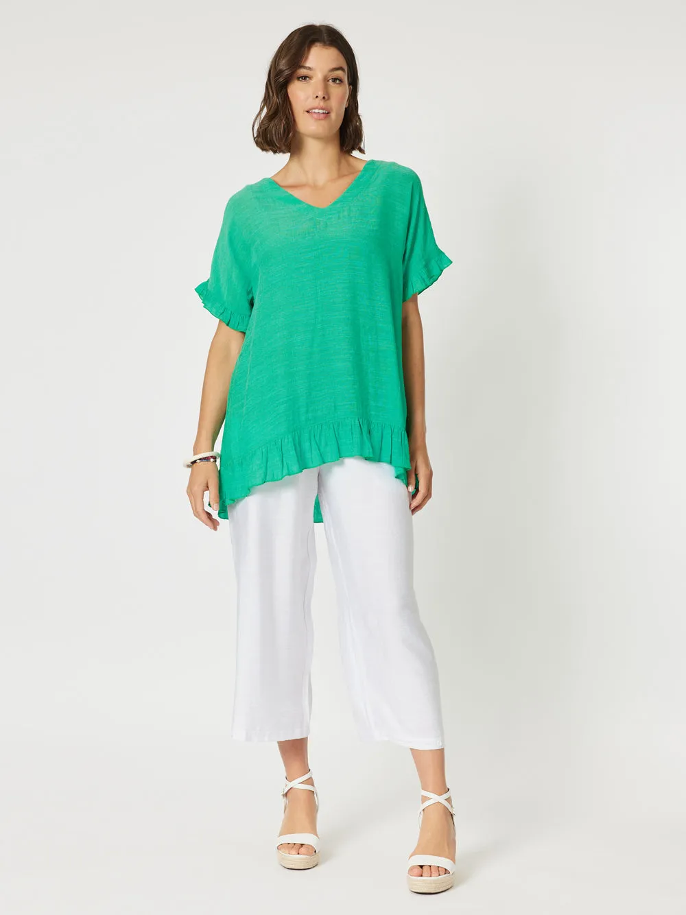 Button Back Top - Spearmint