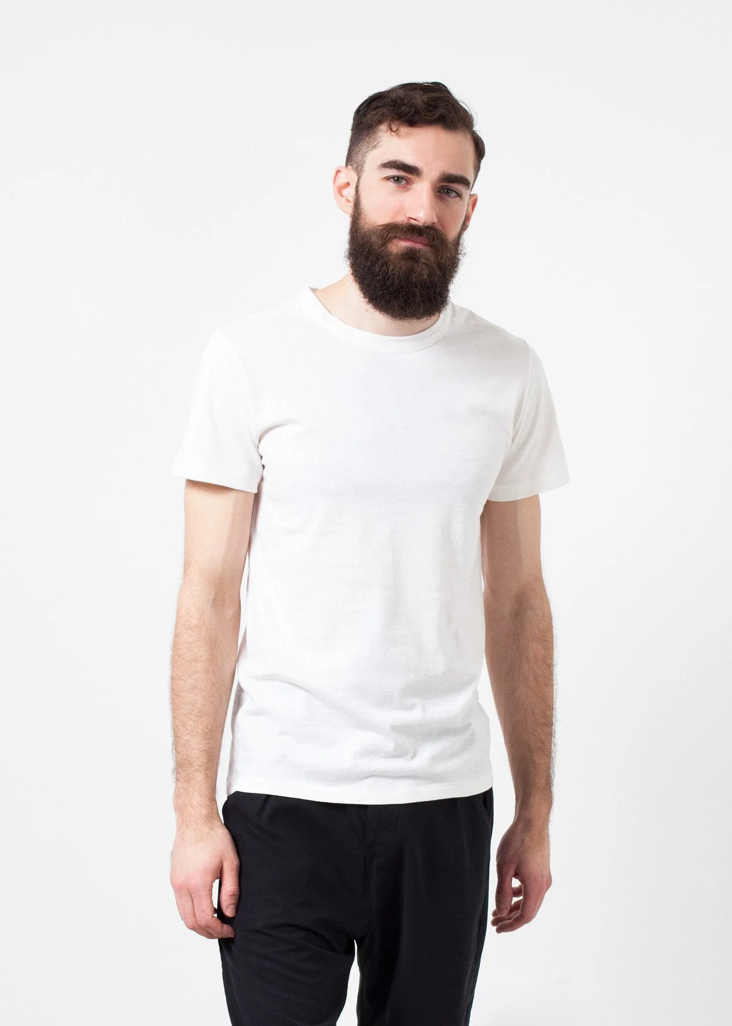 Comfort Tee in White Wool Blend