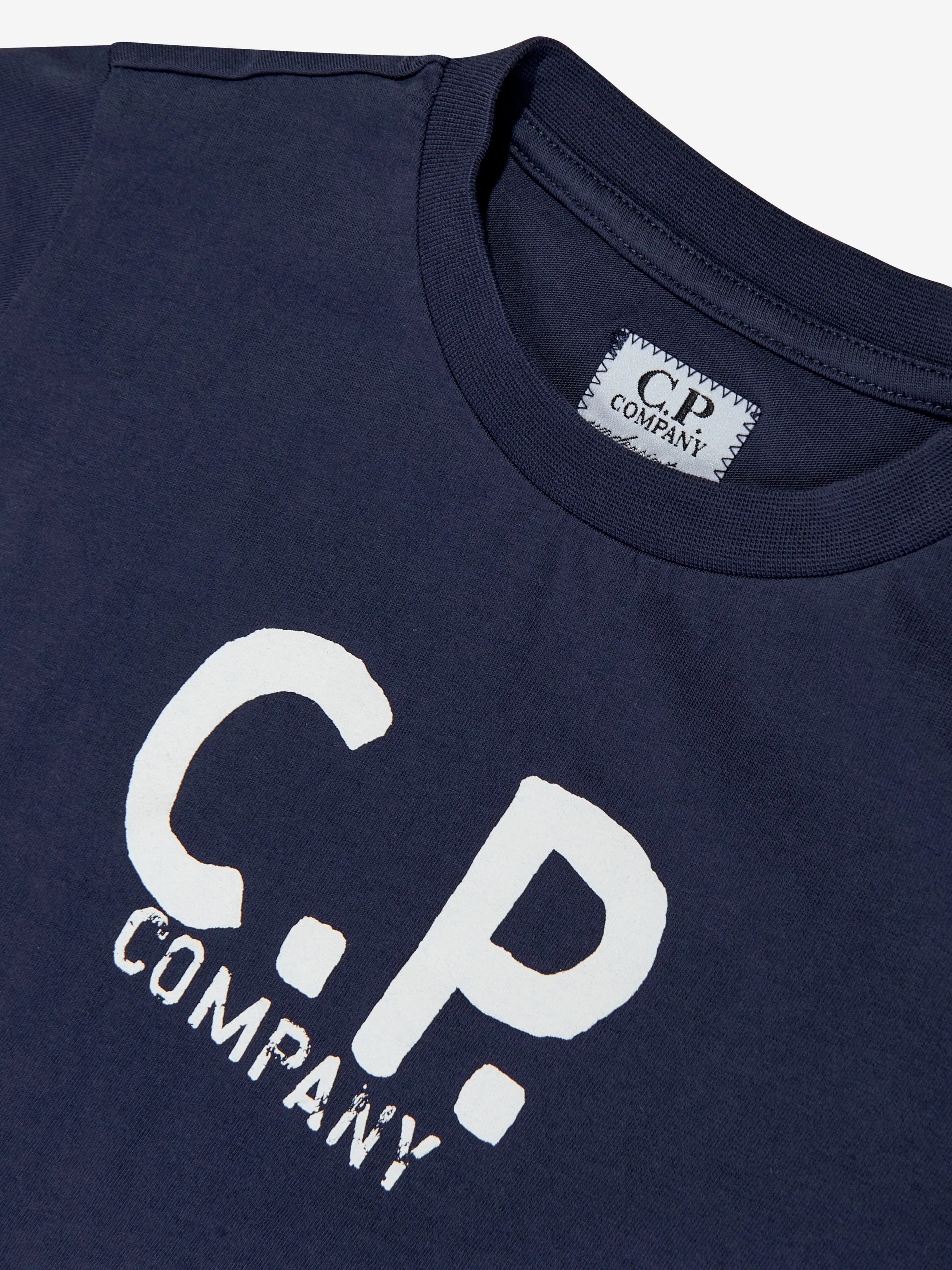 C.P. Company Boys Logo T-Shirt in Navy