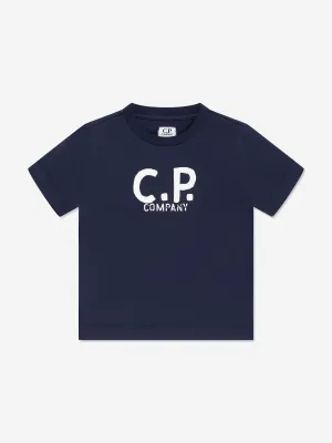 C.P. Company Boys Logo T-Shirt in Navy