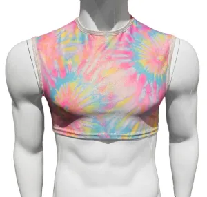 Crop Tank - Tie Dye Metallic Glitter