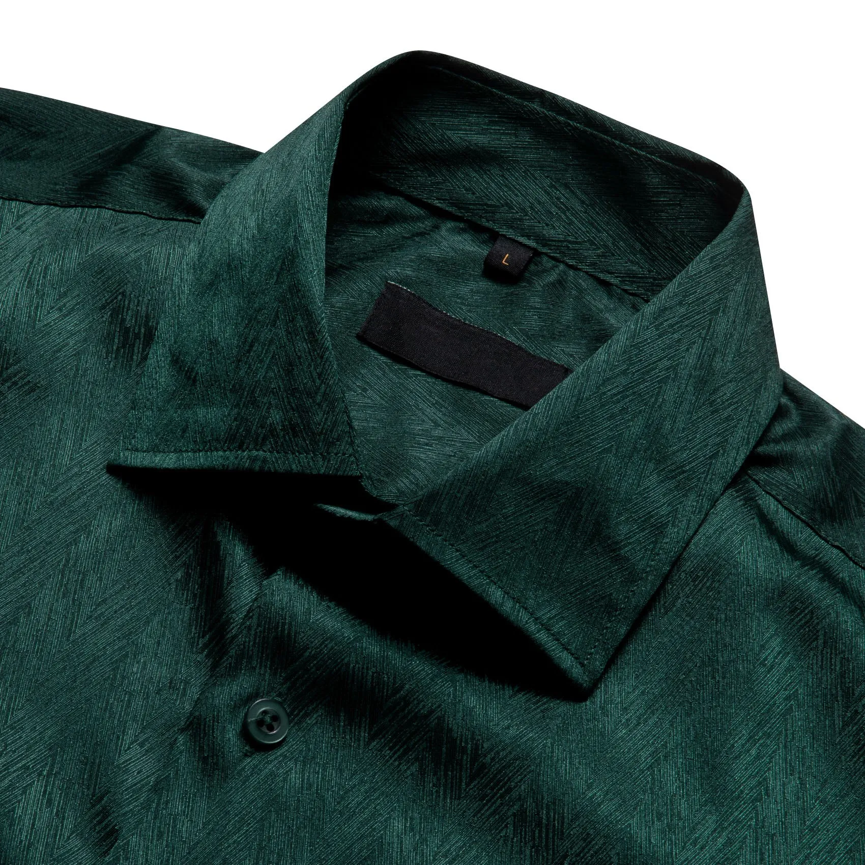 Deep Green Solid Men's Short Sleeve Shirt