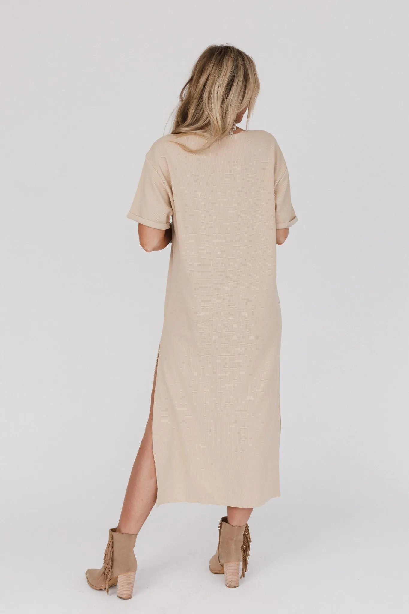 Desert Spirit Graphic Tee Dress - Taupe