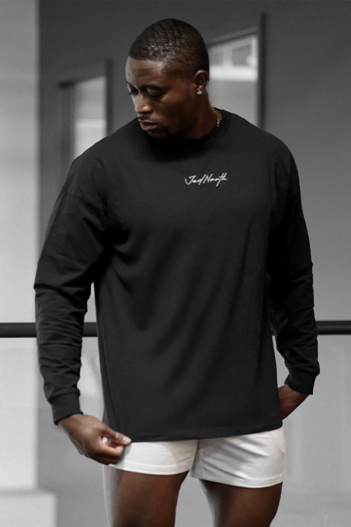 Energy Oversized Long Sleeve T-Shirt 2.0 - Obsidian Black