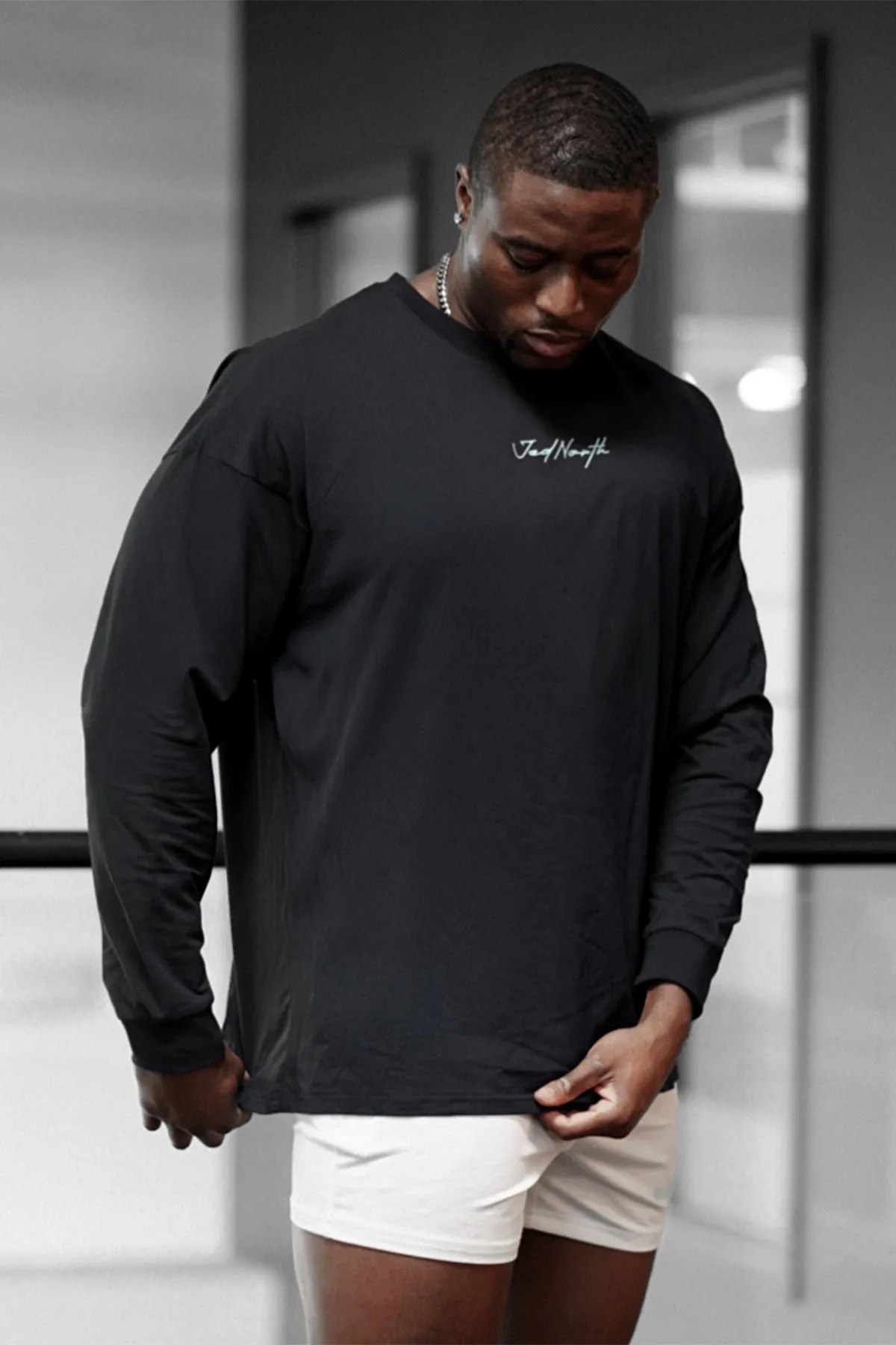 Energy Oversized Long Sleeve T-Shirt 2.0 - Obsidian Black