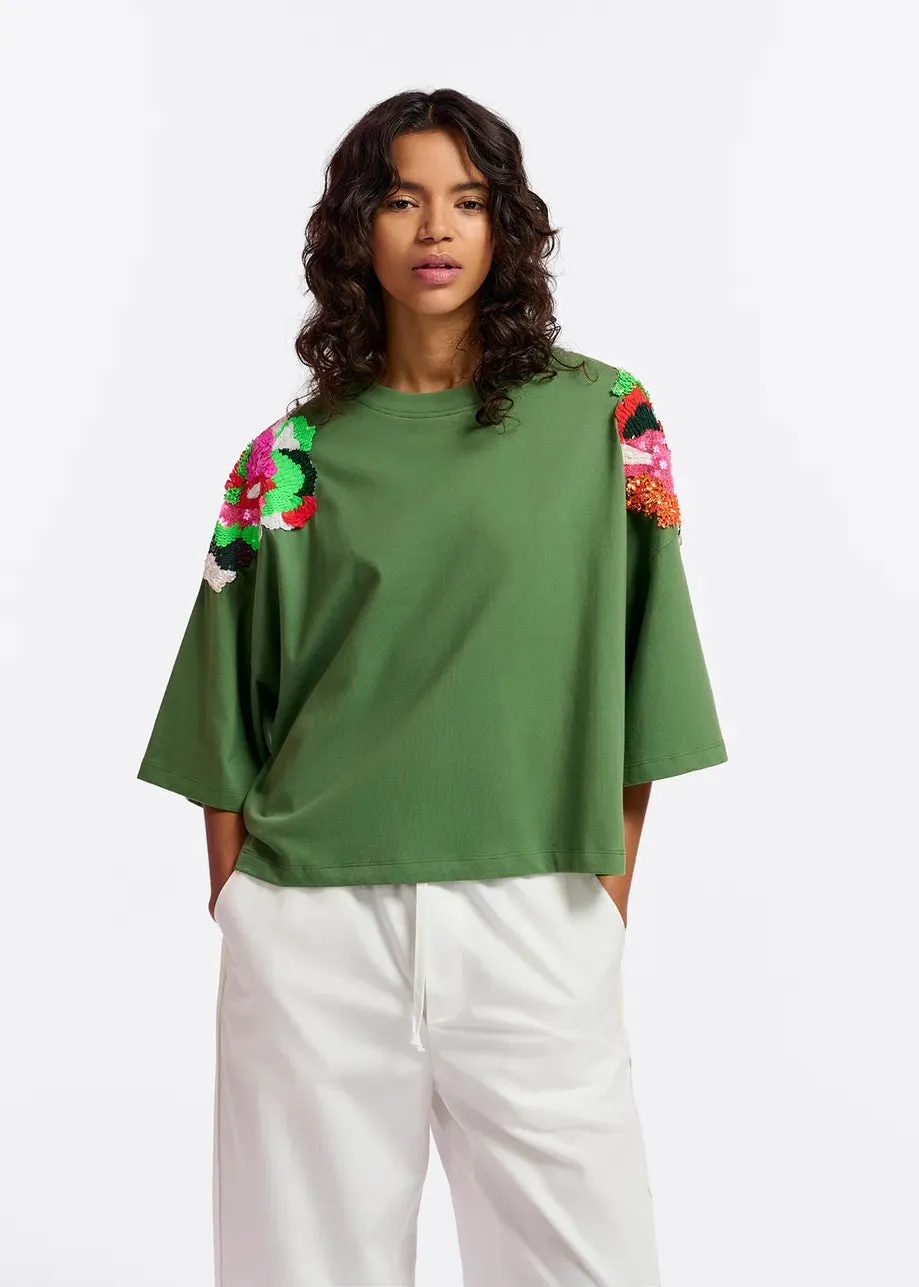 Essentiel Antwerp Fester Tee in Green