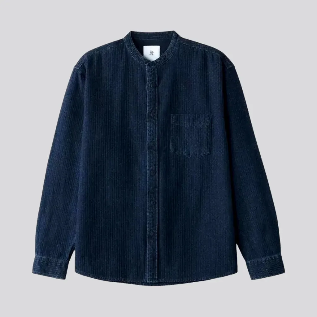 Extra-large denim men's jean shirt