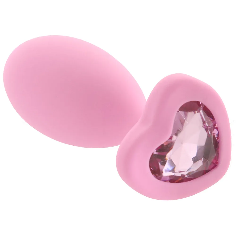 First Time Crystal Booty Butt Plug Duo in Pink