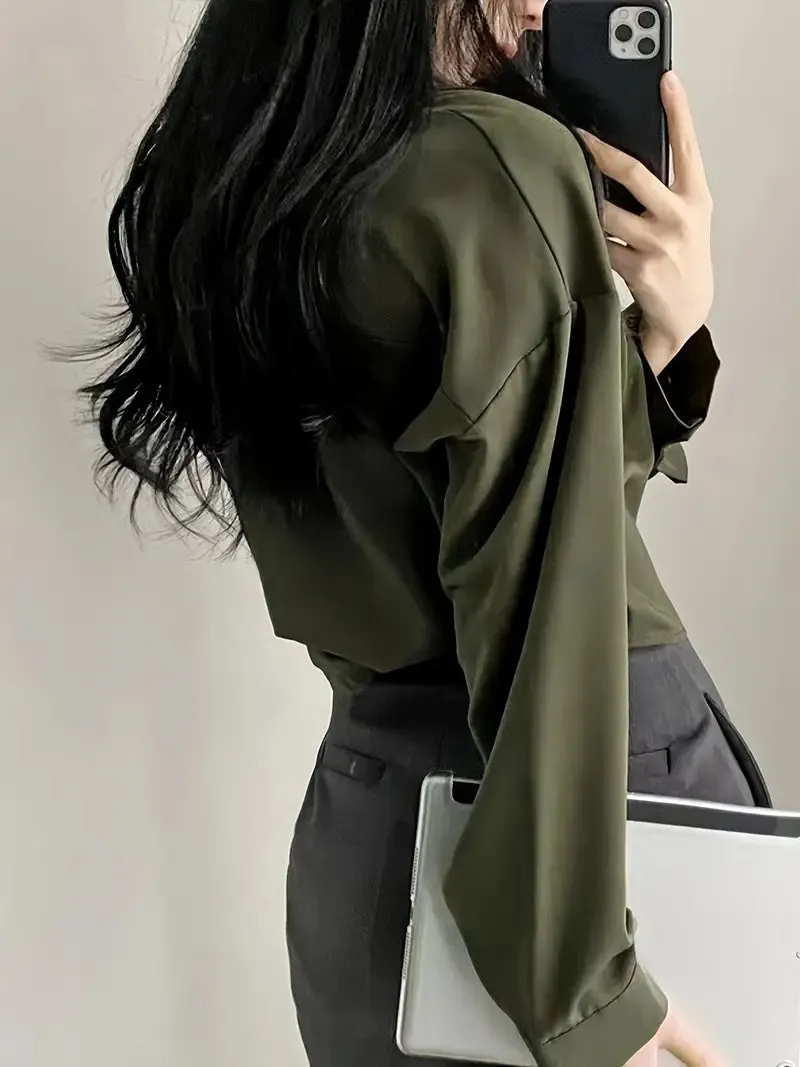 Green Long Sleeve Button Up Shirt