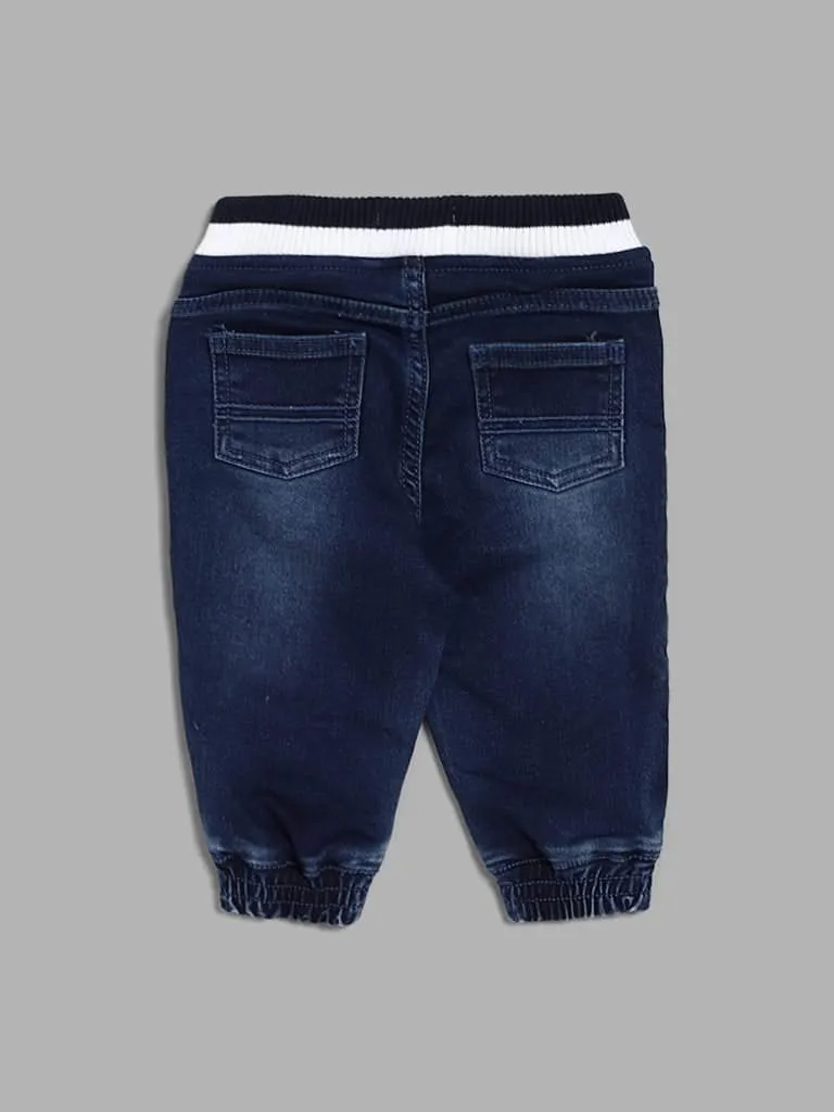 HOP Baby Dark Blue Denim Joggers