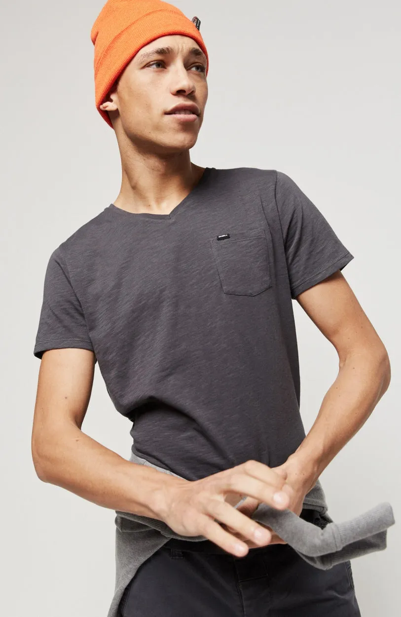 Jack's Base V-Neck T-Shirt | Asphalt - A