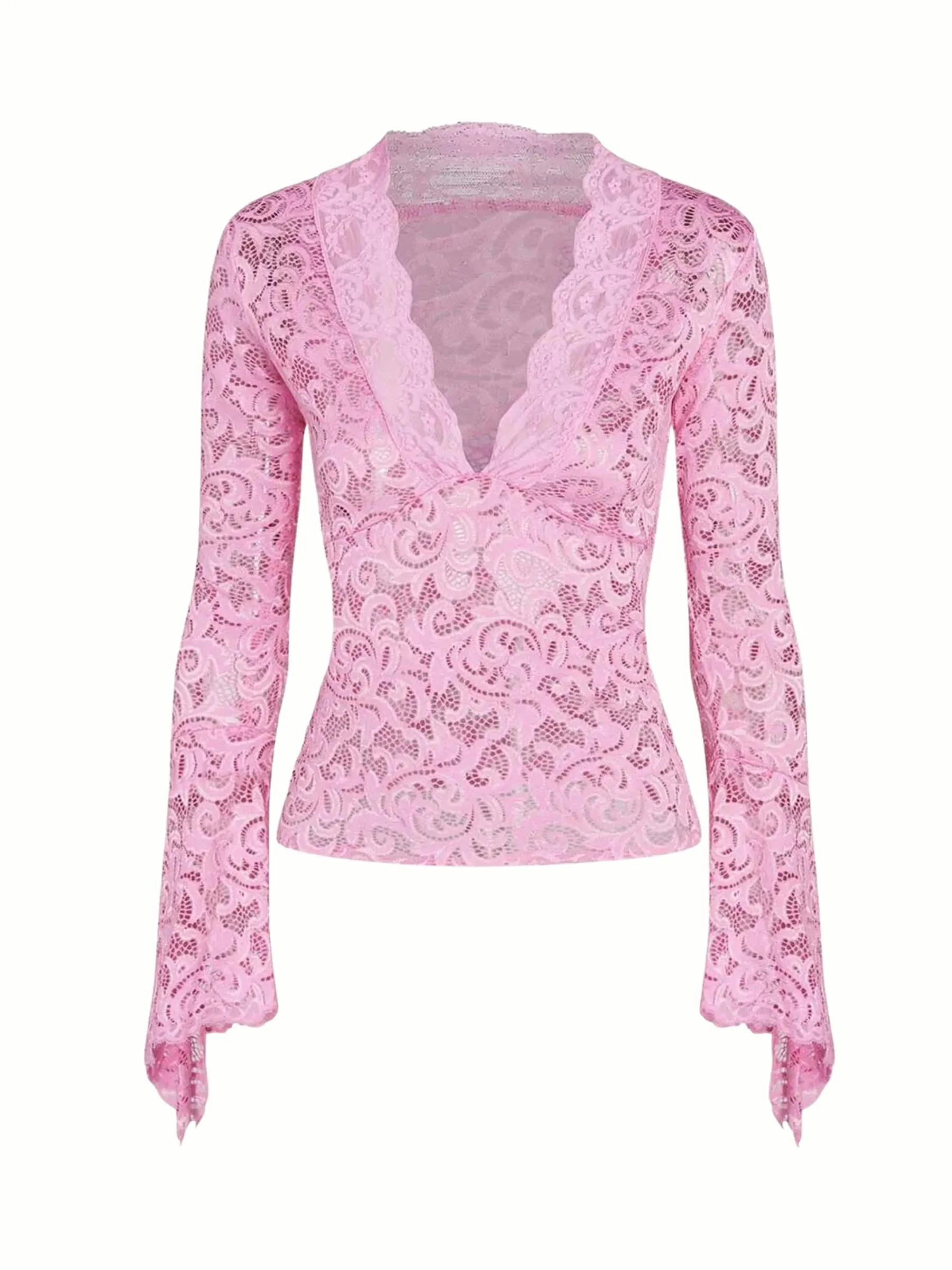 Kristel Long Sleeve Lace Top