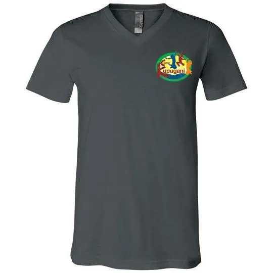 Kupugani Unisex Short-Sleeve V-Neck T-Shirt - Girls' Oval Logo