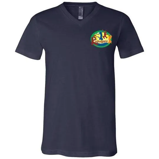 Kupugani Unisex Short-Sleeve V-Neck T-Shirt - Girls' Oval Logo