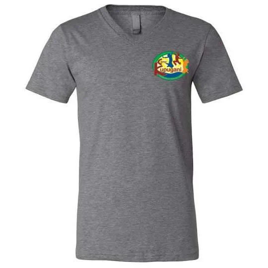 Kupugani Unisex Short-Sleeve V-Neck T-Shirt - Girls' Oval Logo