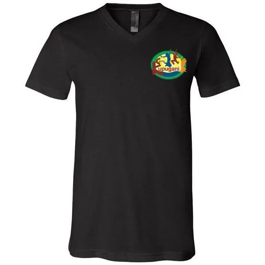 Kupugani Unisex Short-Sleeve V-Neck T-Shirt - Girls' Oval Logo