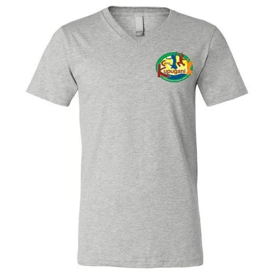 Kupugani Unisex Short-Sleeve V-Neck T-Shirt - Girls' Oval Logo