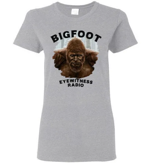 Ladies Bigfoot Eyewitness Deep Woods Collection T-Shirt (Round)