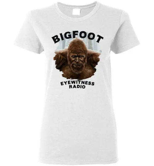 Ladies Bigfoot Eyewitness Deep Woods Collection T-Shirt (Round)