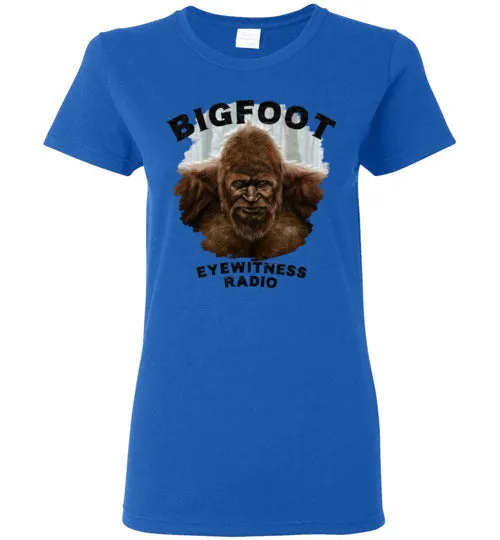 Ladies Bigfoot Eyewitness Deep Woods Collection T-Shirt (Round)