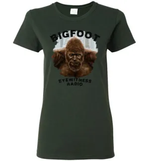 Ladies Bigfoot Eyewitness Deep Woods Collection T-Shirt (Round)