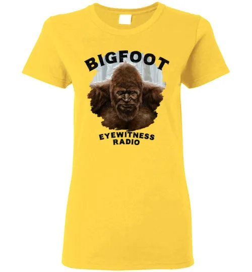 Ladies Bigfoot Eyewitness Deep Woods Collection T-Shirt (Round)