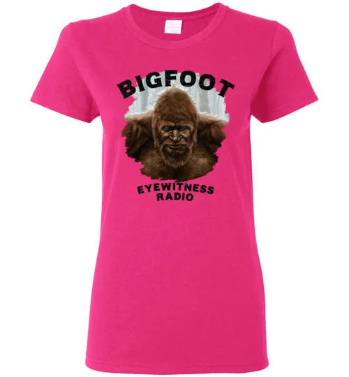 Ladies Bigfoot Eyewitness Deep Woods Collection T-Shirt (Round)