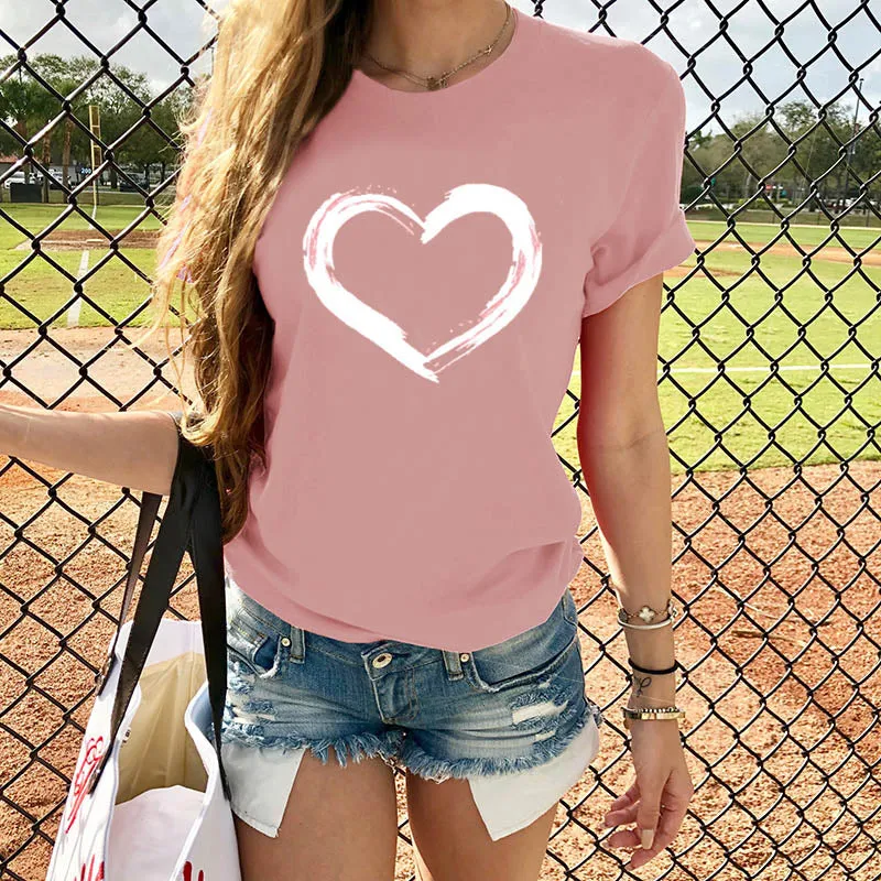 Ladies fashion print T-shirt