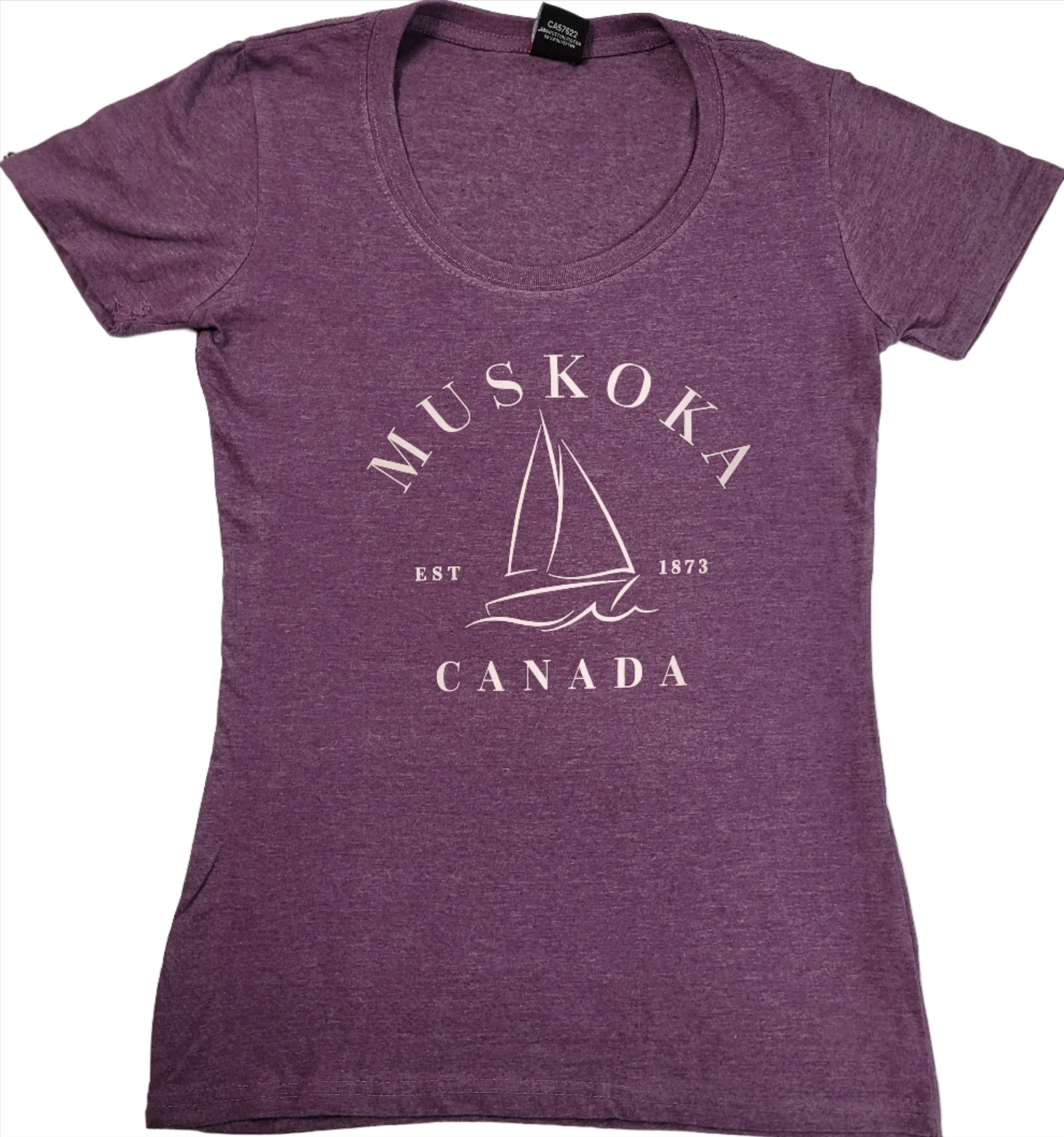 Ladies Sailboat Muskoka T-Shirt in Purple