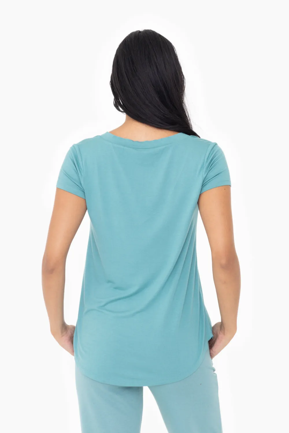 Longline Deep V-Neck Pocket Shirt- 3 Colors!