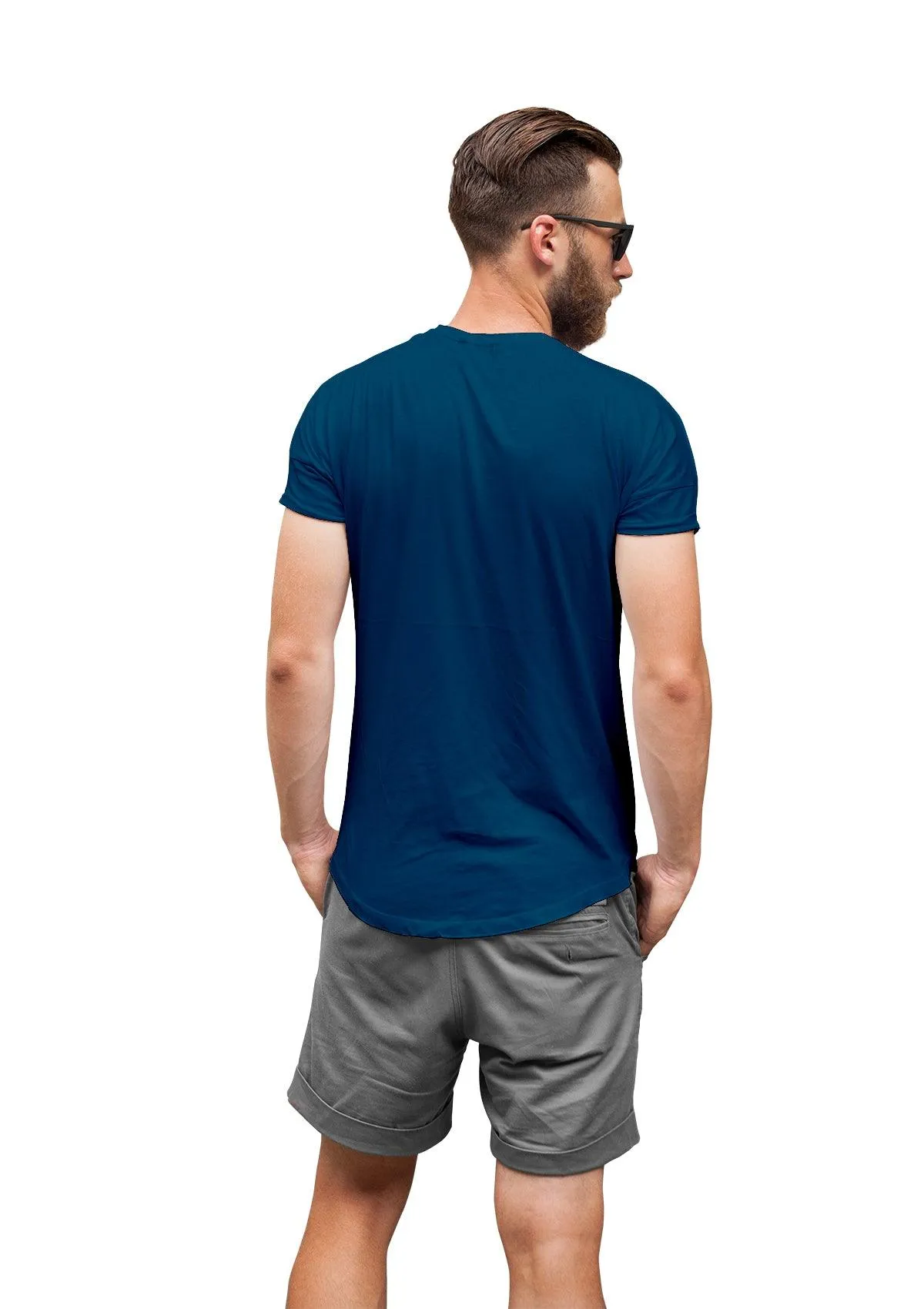 Men's Deep Teal Blue Cotton T-Shirt