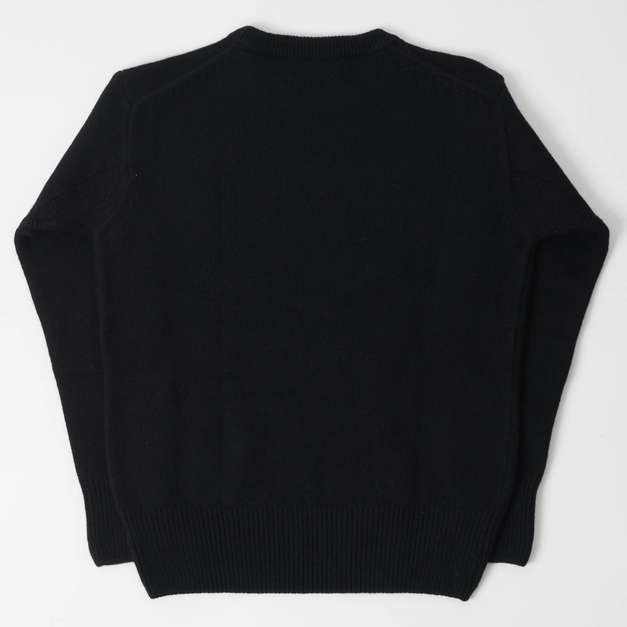 Merz b. Schwanen LOCC01 Knit Crew Neck Pullover - Deep Black