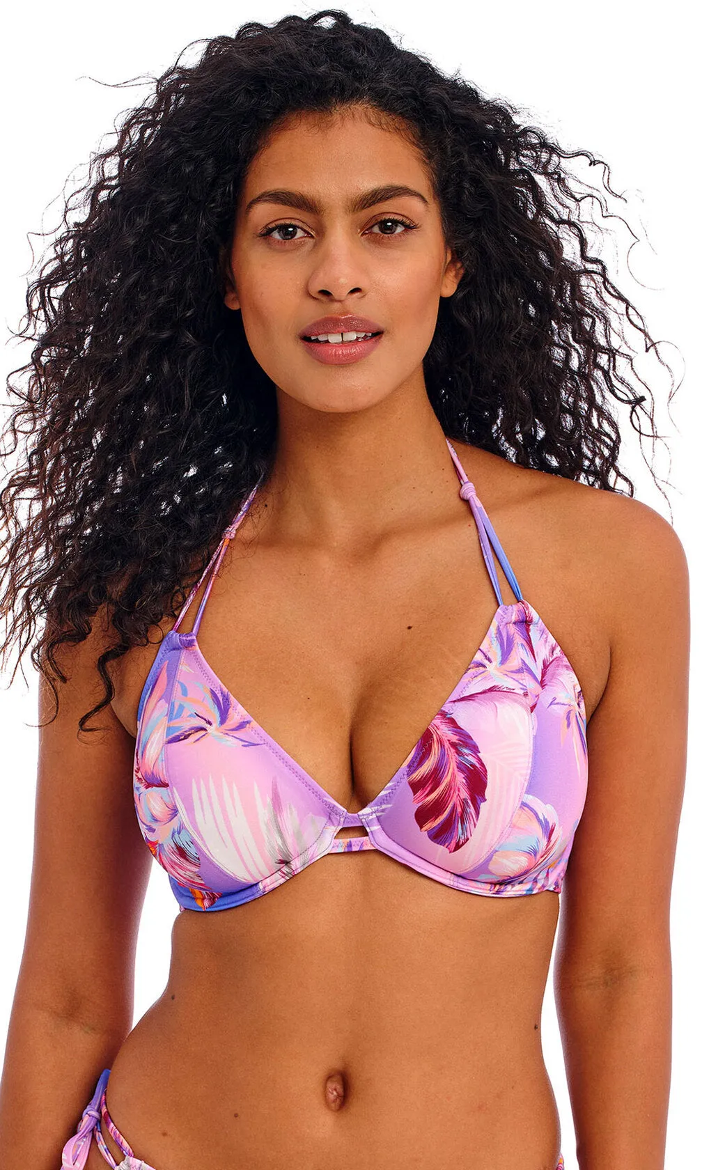 Miami Sunset Cassis UW Halter Bikini Top