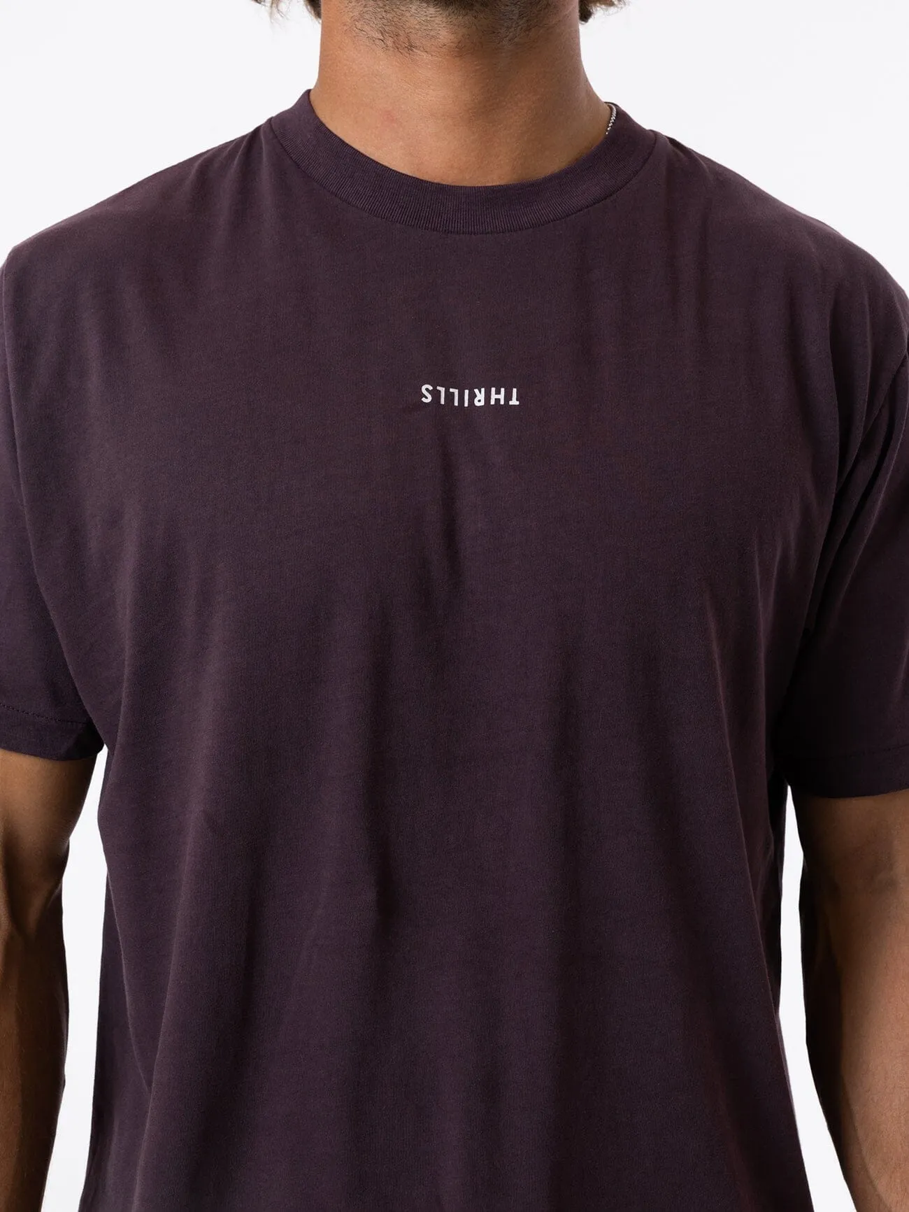 Minimal Thrills Merch Fit Tee - Deep Plum